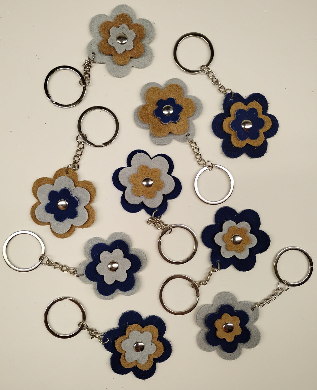 Porte-clés fleur Azur