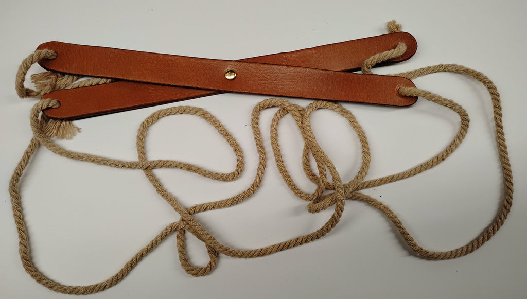 Support suspendu cuir brun clair