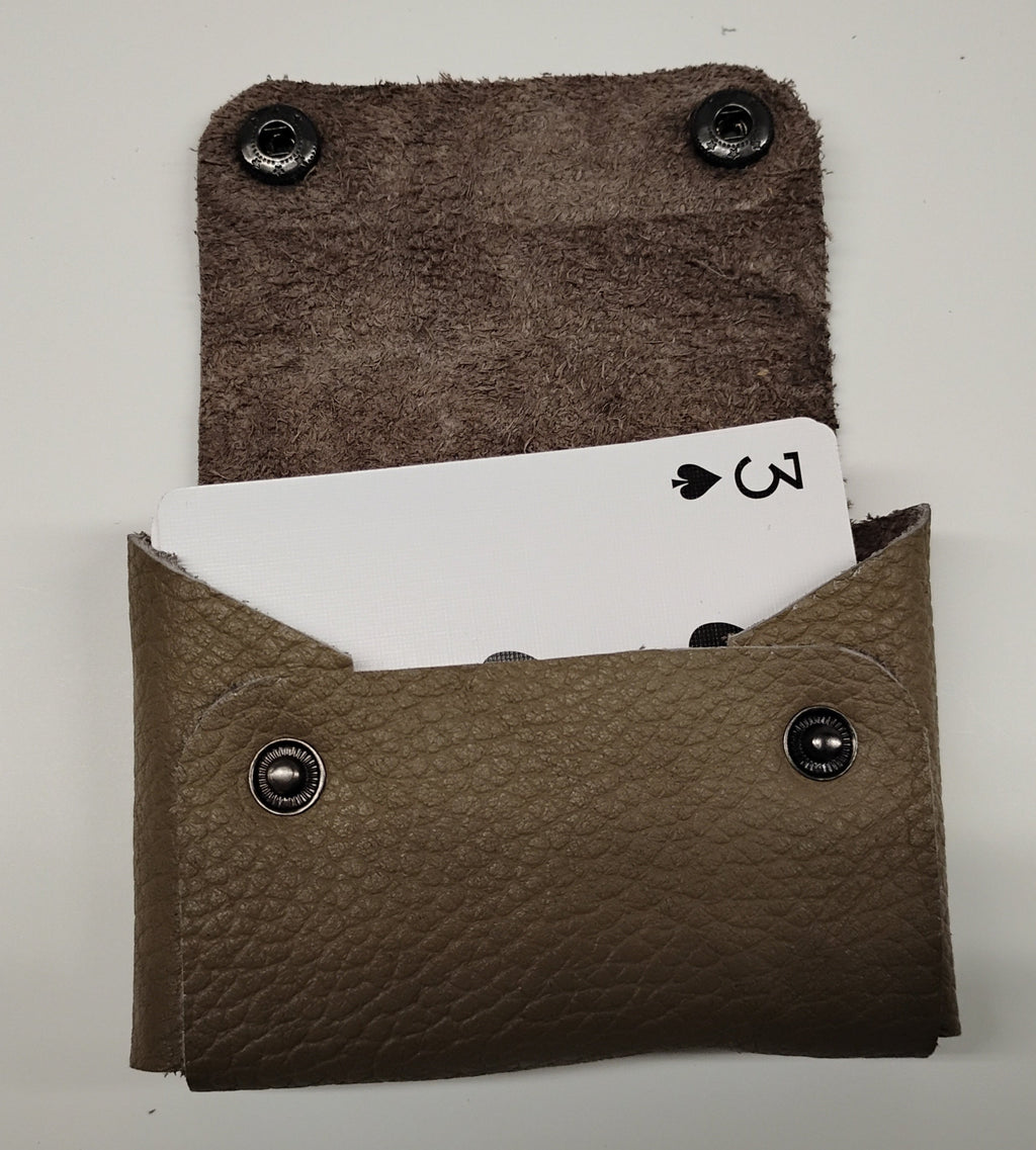 Étui en cuir pour jeu de cartes