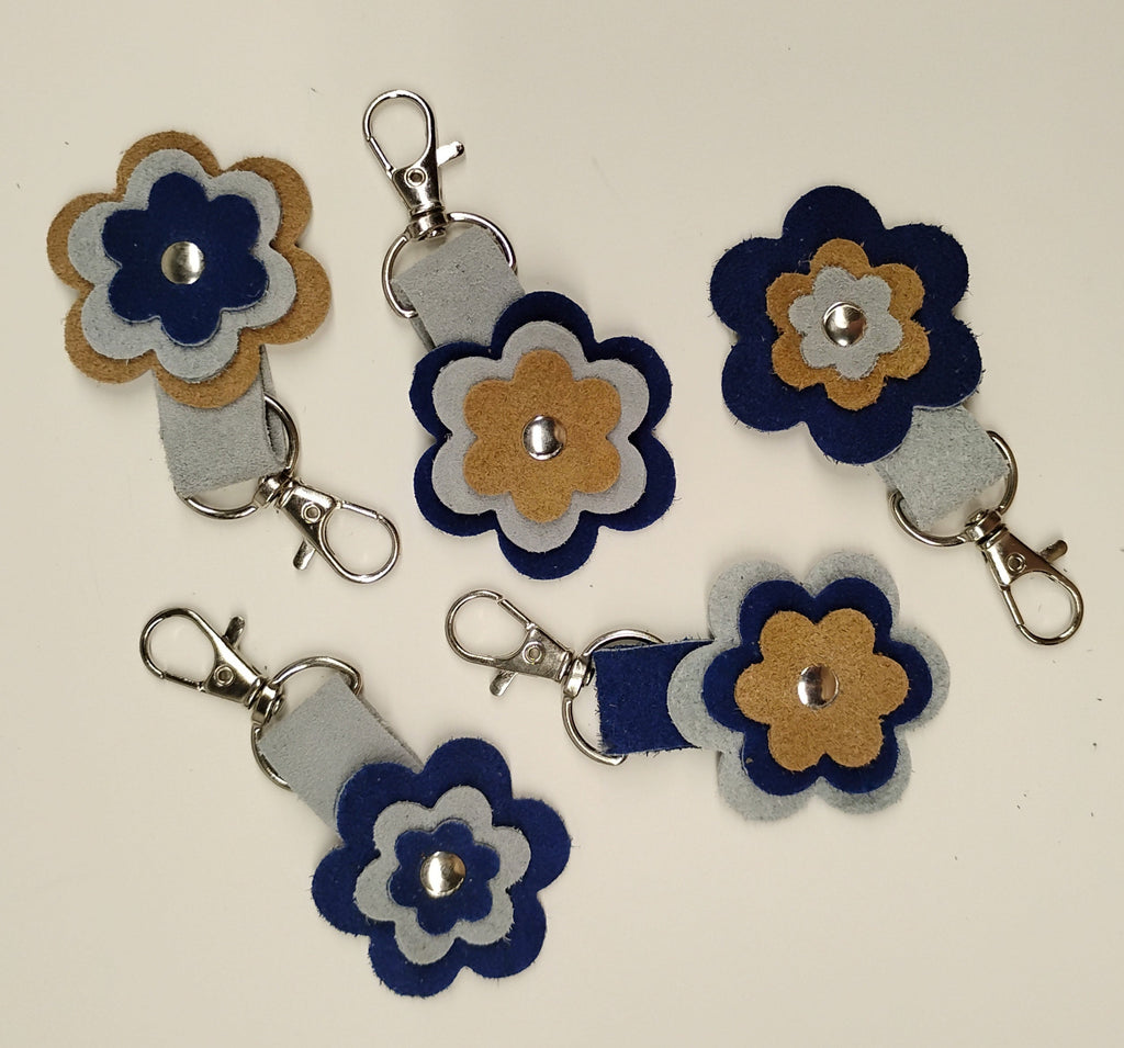 Porte-clés fleur Azur