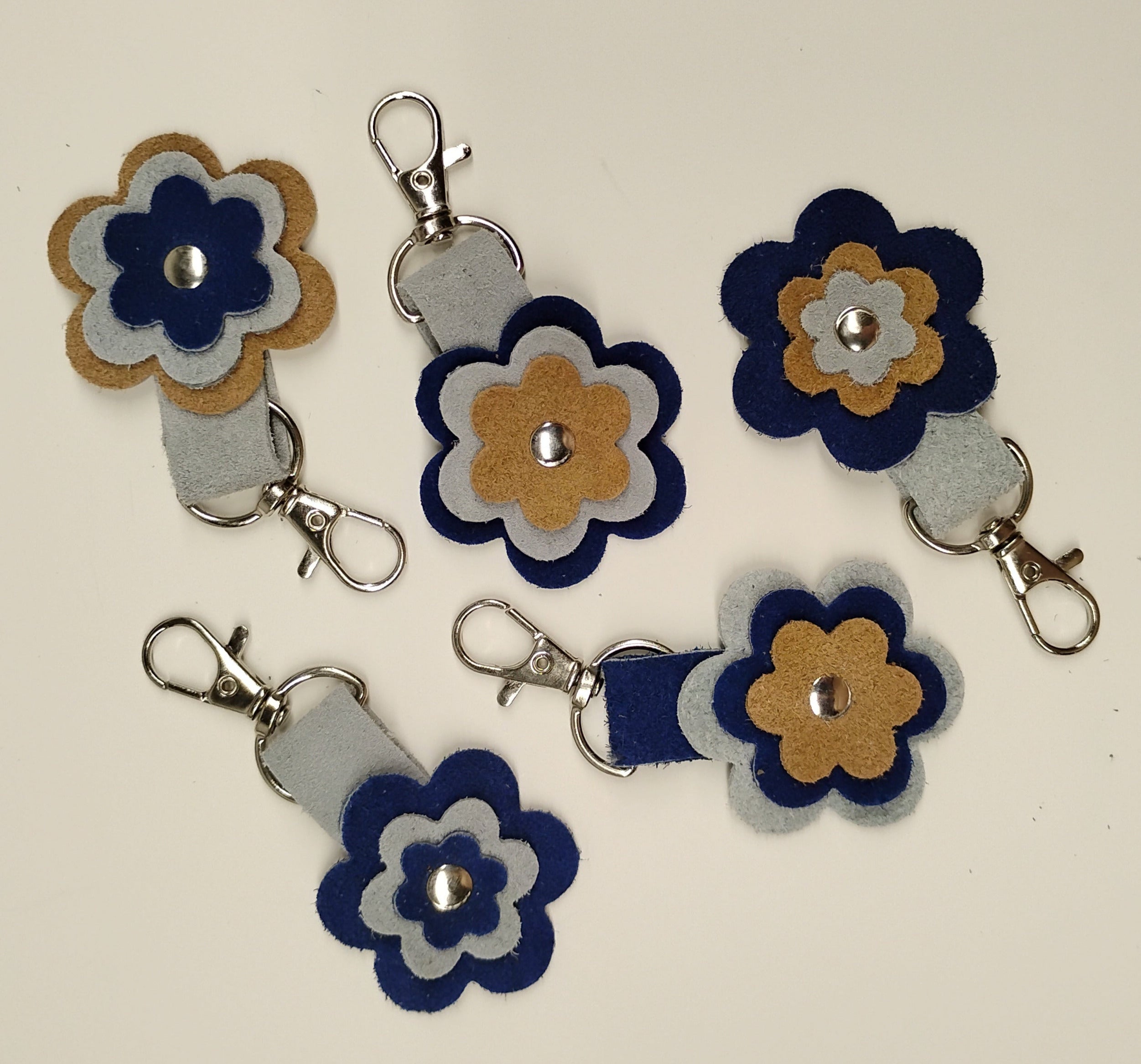 Porte-clés fleur Azur